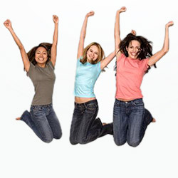 jumping women